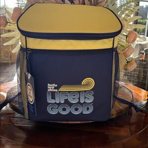 Life Is Good Navy Backpack Cooler Bag